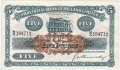 Provincial Bank Of Ireland Ltd 5 Pounds,  5. 1.1945